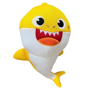 Yellow Baby Shark Character Bath Tub Shower Washable Scrubby Toy